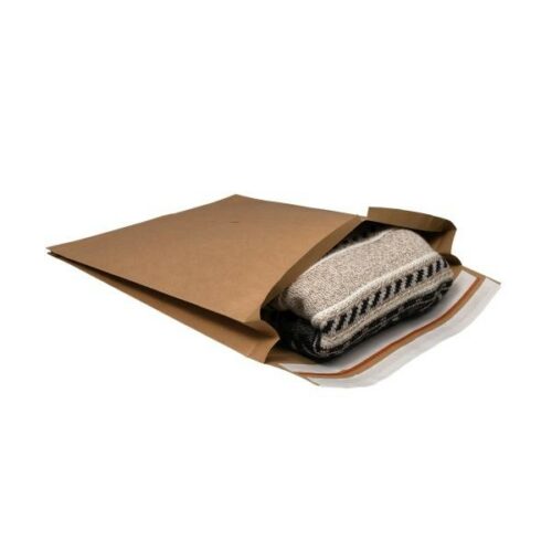 E-Commerce BIO Papierfaltentasche 590 x 450 x 100 + 100 mm (100 Stück)