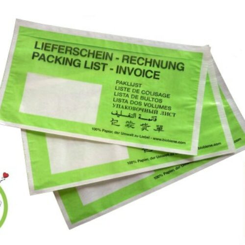 Papier Lieferscheintaschen DIN Lang (250 Stk.) grün